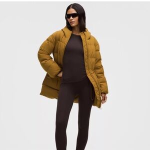 Beautiful cinch  waist 600 down fill puffer - melrose tan